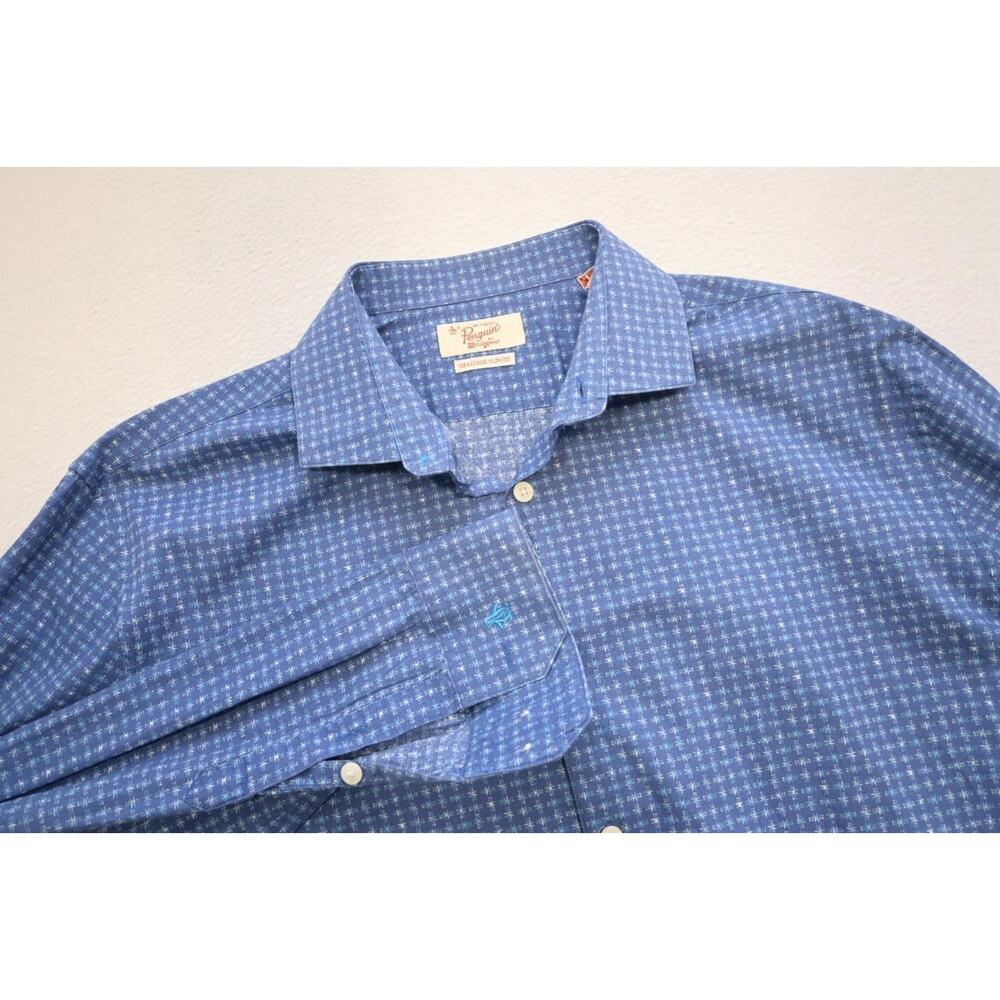 Penguin MunsingWear Dress‎ Shirt Heritage Slim Fit Mens Sz Large 16.5 34/35